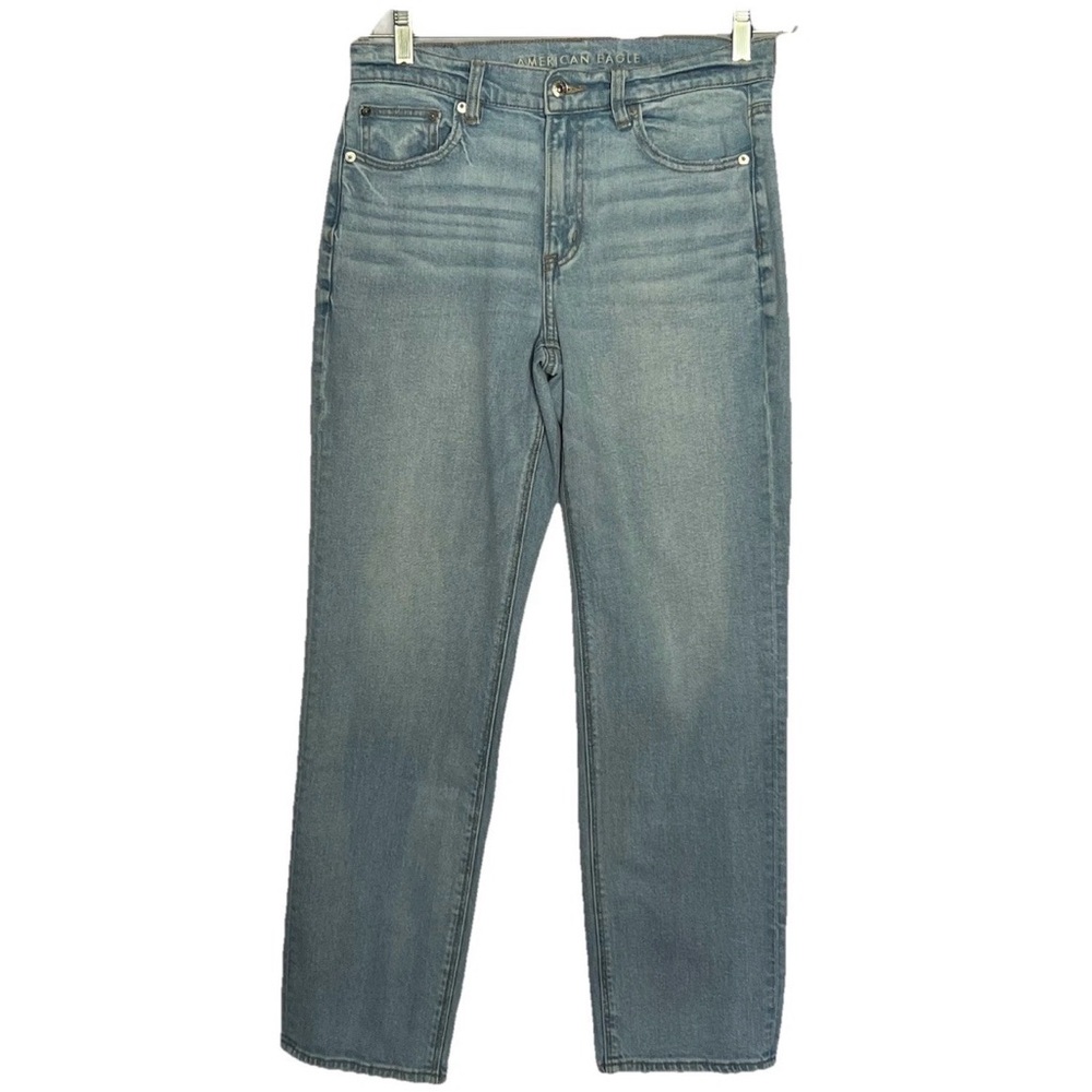 American Eagle Jeans Womens 6 Super High Rise Straight Leg Denim Classic